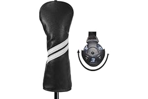 FRIMON Golf Club Head Covers - 4pcs or 1pc Golf Accessories Club Covers Set for Woods and Driver Fairway Hybrids with Interchangeable Tags