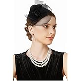 Clastere Mini Tea Party Hats - Fascinators for Women Derby Top Hat Tulle Flower Kentucky 1920s Fascinator for Costume Party