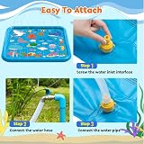 Chennyfun 68'' Splash Pad Sprinkler & Splash Play Mat Kids Water Toy view 5