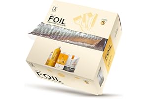 GK Hair Pop-up Foil with Box of 250 Sheets for Hairs Coloring – Premium Silver Aluminum Foil for Hair Highlighting, Coloring, and Dyeing