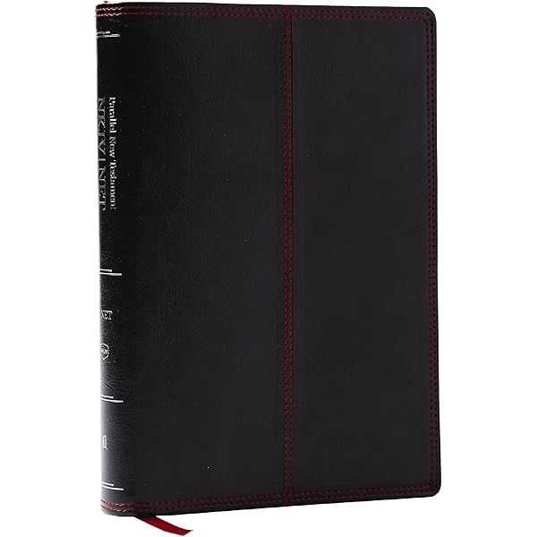 NKJV, Personal Size New Testament, Black Genuine Leather, Red