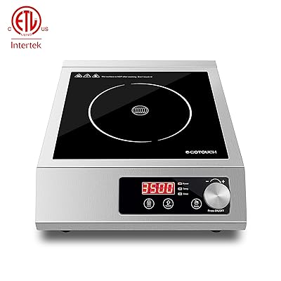 ECOTOUCH 3500W Countertop Burner (240V) with Cooling Fans & Switch