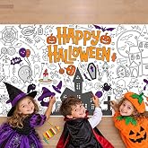 OHOME Halloween Crafts for Kids - Giant Coloring Tablecloth/Poster | Halloween Party Decorations Favors Supplies for Kids Gifts Activities Games Toys Banner