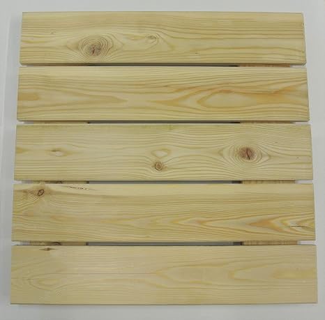 Gartenwelt Riegelsberger 1 STK. Premium Terrassenfliese sibirische Lärche 50x50x4cm Terrassenfliese Holzfliese Balkonfliese F