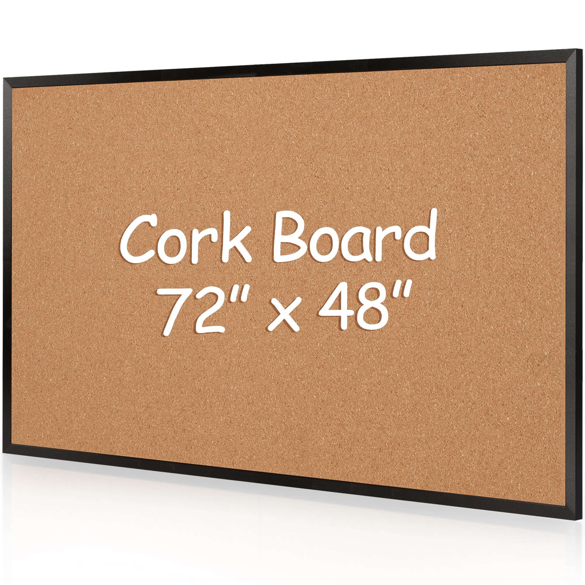 Photo 1 of ***SEE CLERK COMMENTS*** Board2by Extra Large Cork Bulletin Board 72" X 48", Black Wood Framed 6'x4' Corkboard for Wall, Wall Mounted Notice Pin Board with 18 Push Pins for School, Home & Office
