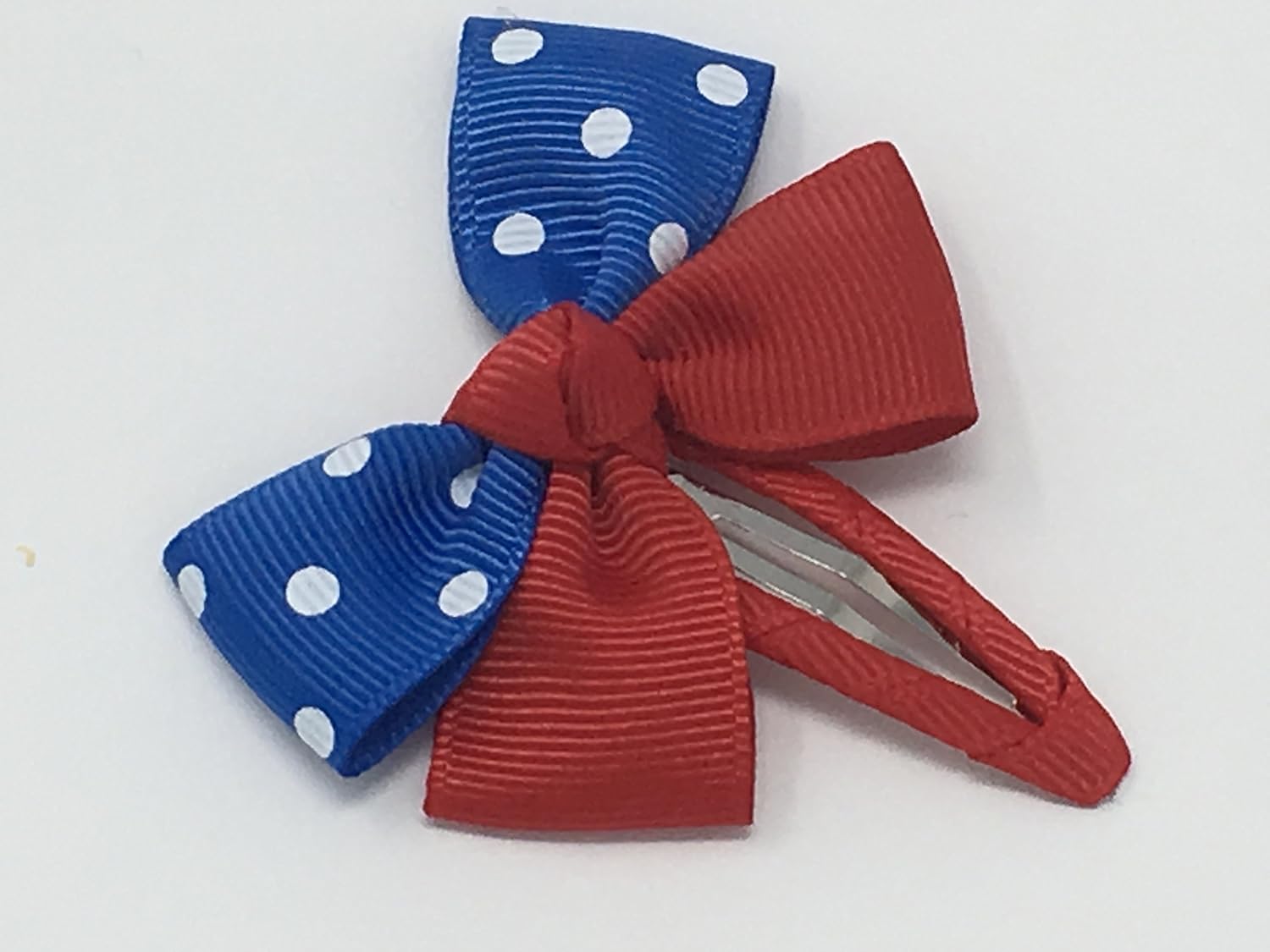 Amazon Com Snap Clip Hair Bow Red White And Blue Hair Bow