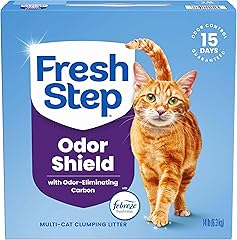 Fresh Step Clumping Cat Litter, Multi-Cat, Long Lasting Odor Control Kitty Litter with Activated Charcoal, Low Dust Formula, 