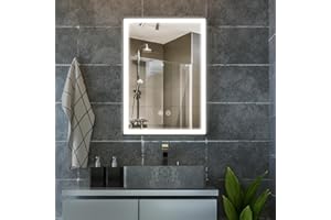 Black Medicine Cabinet with Lights, Pre-Assembled Bathroom Medicine Cabinets with Mirror, Recessed or Surface Mount Lighted M