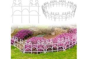 ARIFARO Garden Edging Border No Dig Landscape Edging 13" H x 17" W, (Pack of 20), Total Length 28 feet Rustproof Metal Garden Border Fence for Outdoor,Patio,Lawn,Flower Bed