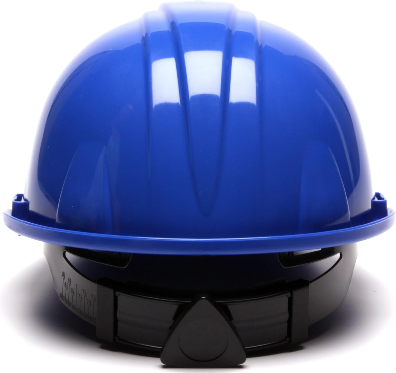 Pyramex Cap Style 4 Point Ratchet Suspension Hard Hat with Rain Trough - Comfortable Low Profile Design, Blue - Hardhats - 