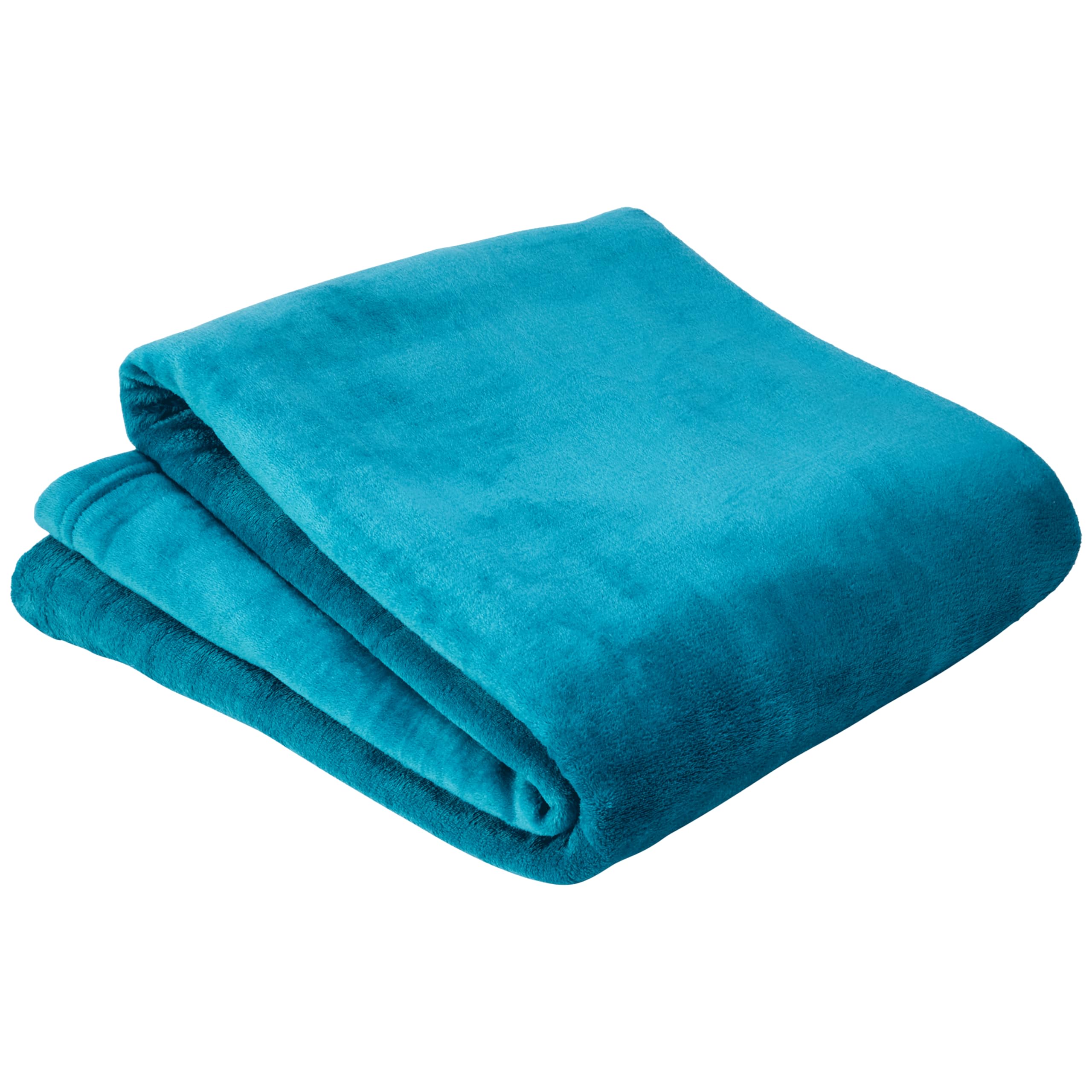 Olivia Rocco Flannel Fleece Throw Blanket Super Soft Warm Fluffy for Bed Sofa Couch Chair Lightweight and Cozy Solid Design, 200 x 240 cm Teal — image 1