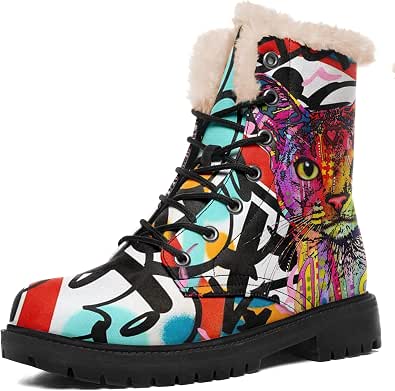 Coolcustomize - Botas de invierno con estampado de mariposas moradas para  mujer, con forro de piel sintética, con cordones, planas, ligeras, regalo  personalizado : Todo lo demás - Amazon.com