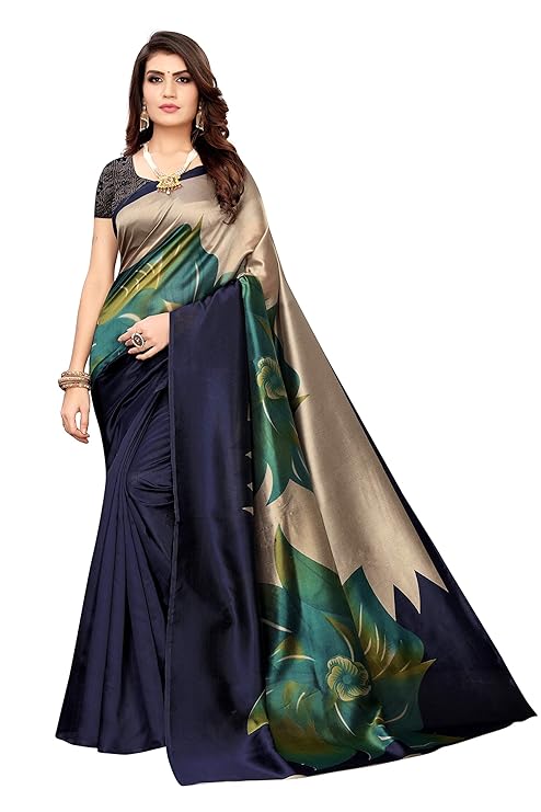 Women's Art Silk With Blouse Piece Saree