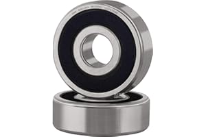 XiKe 2 Pcs 6301-2RS Double Rubber Seal Bearings 12x37x12mm, Pre-Lubricated and Stable Performance and Cost Effective, Deep Groove Ball Bearings.