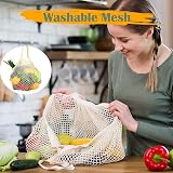 NUDFSY 2Pcs String Bag Net Bags Reusable Mesh Produce Bags Grocery Shopping view 7