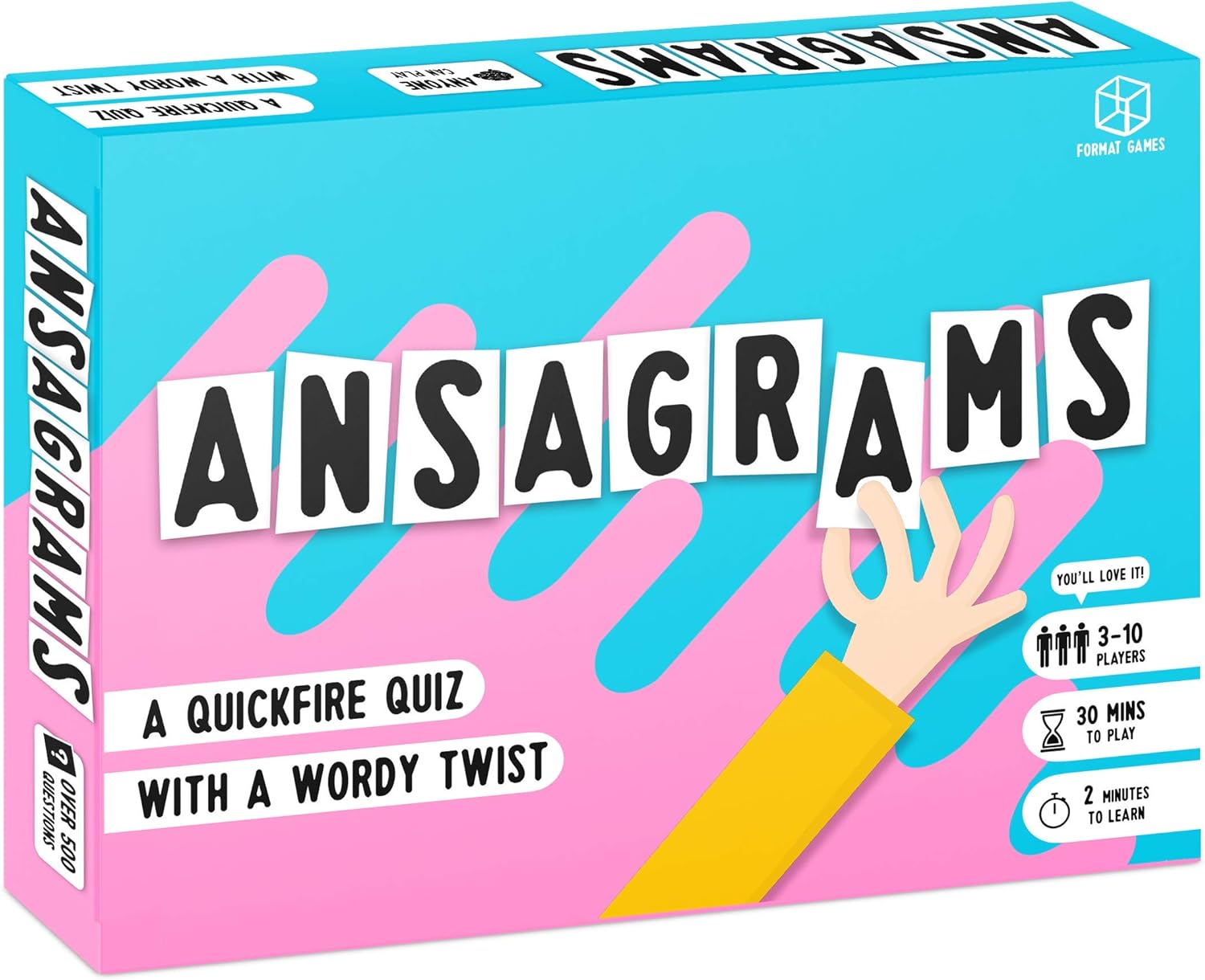 Format Games Ansagrams Trivia Card Game, Mehrfarbig, 3.7 x 4.8 x 1 inches