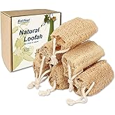 Balifeel Natural Loofah Sponge Organic Loofa Set 6 Pack,Exfoliating Body Scrubber Shower Luffa Men and Women for Bath Cleaning Skin Back and Face Eco Tool