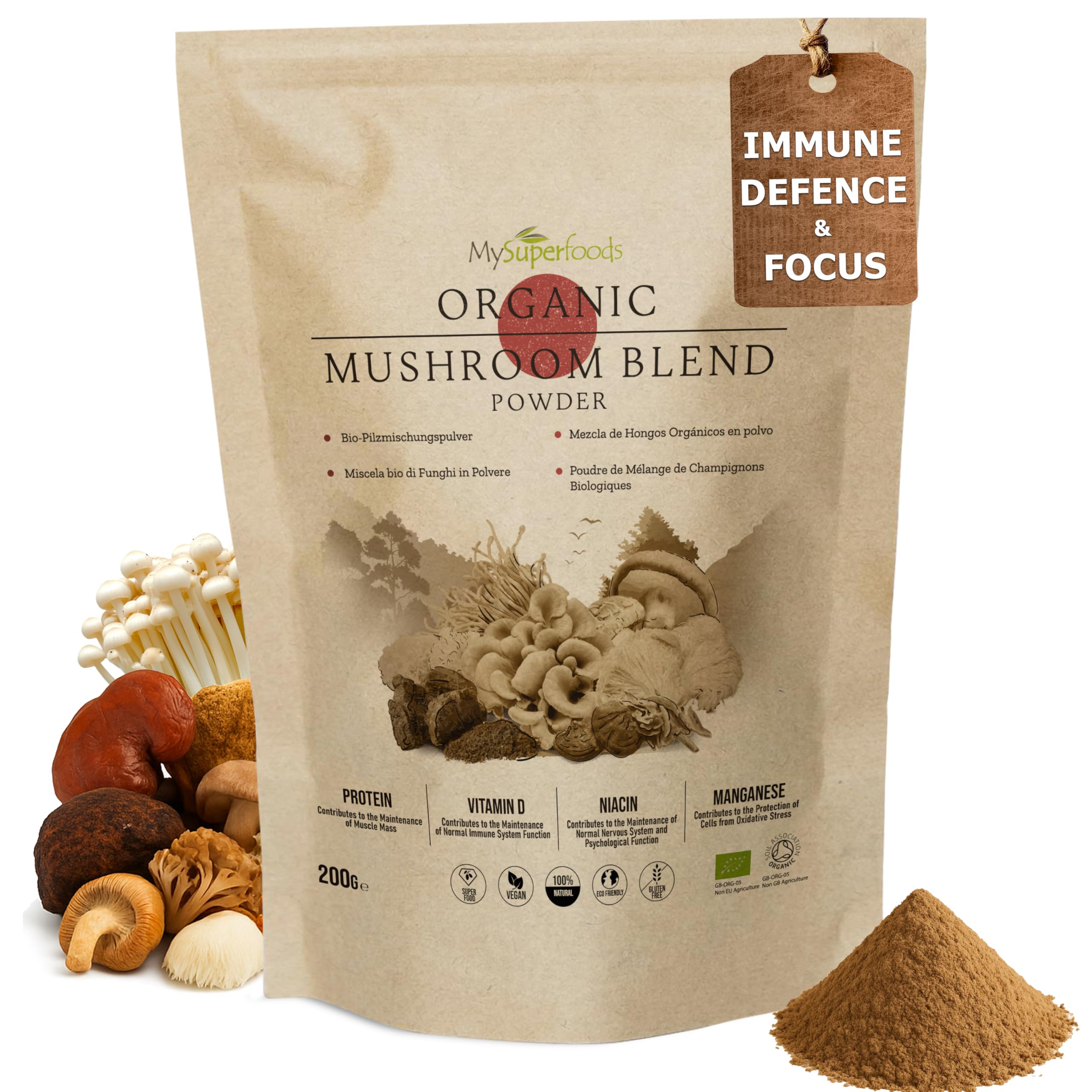 MySuperfoods Organic Mushroom Blend Powder 200g