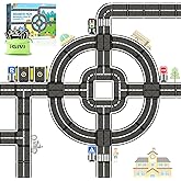 IGIVI Magnetic Tiles Road Set, Roads Expansion Pack, Magnetic Blocks Building Toys for Toddler, Creative Montessori Toys for 3+ Year Old Boys & Girls, Ideal Gifts for Kids Ages 3-5 5-7