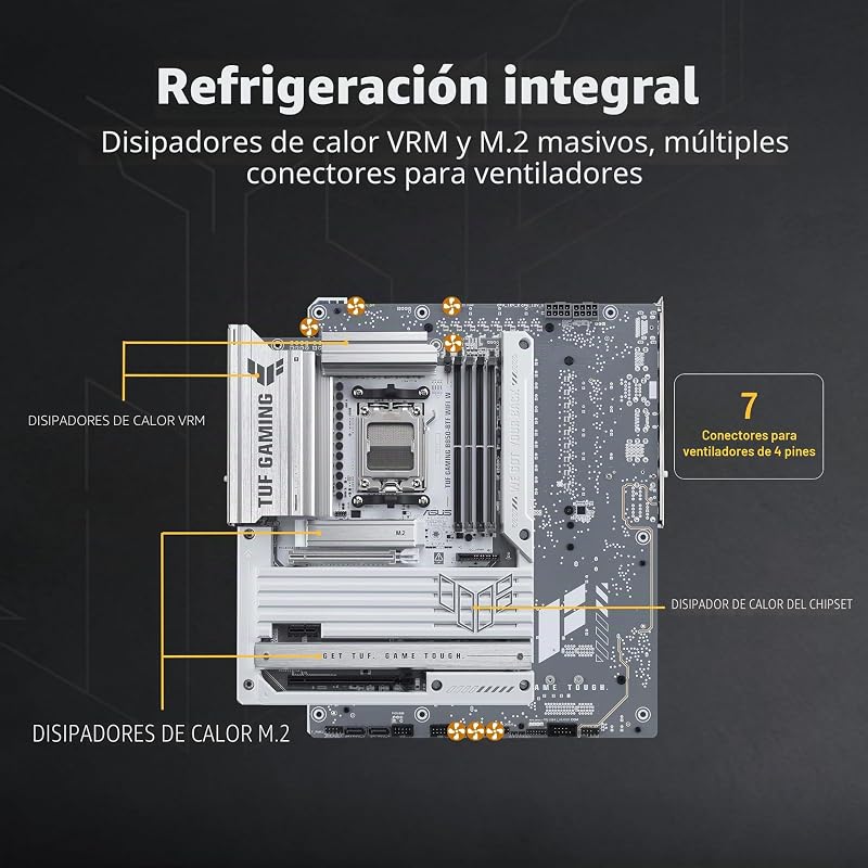Tuf Gaming B850-Btf Wifi W - Motherboard - Atx - Socket Am5 - Amd B850 Chipsatz - UsB-C 3.2 Gen 2x2, UsB-C 3.2 Gen2, Usb 3.2 Gen 2, Usb 3.2 Gen