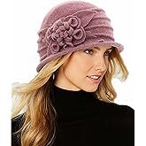 Round Cloche Hat for Women Vintage Wool 1920s Cloche Winter Hat