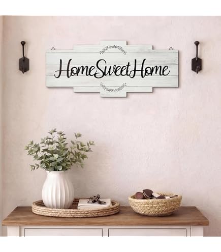 Panneau Rustique En Bois « Welcome To Our Home Sweet Home » - Décoration Murale 10,2 X 15,2 Cm