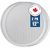 Norjac 12 Inch Pizza Screen, 2 Pack – Aluminum Mesh for Oven, Seamless, Rust-Free, Durable Baking Trays for Crispy Crusts. Ma