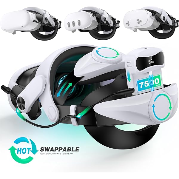 Amazon.com: NinjajoyOX 6700mAh Battery Head Strap for Meta Quest
