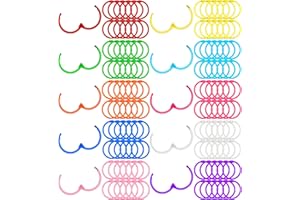 KFPPLXQ 120 pcs Loose Leaf Binder Rings, Flash Card Ring Colorful Metal Book Ring Rainbow Heavy Duty Notebook Rings, Keychain 1 Inch 10 Colors