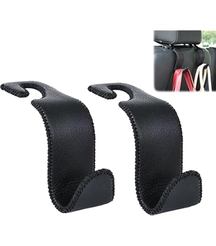 Car Accessories For Women Leather Car Seat Hooks (2-Pack) Purse