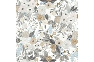 Ismoon Floral Peel and Stick Wallpaper Gray Contact Paper Vintage Removable Self-Adhesive Wallpaper Boho Watercolor Renovated Furniture For Cabinets Shelves Counter Tops Wall Decor Roll 17.3in x78.7in