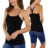 ToBeInStyle Women's Stretch Layering Scoop Neck Camisole Tanks & Camis