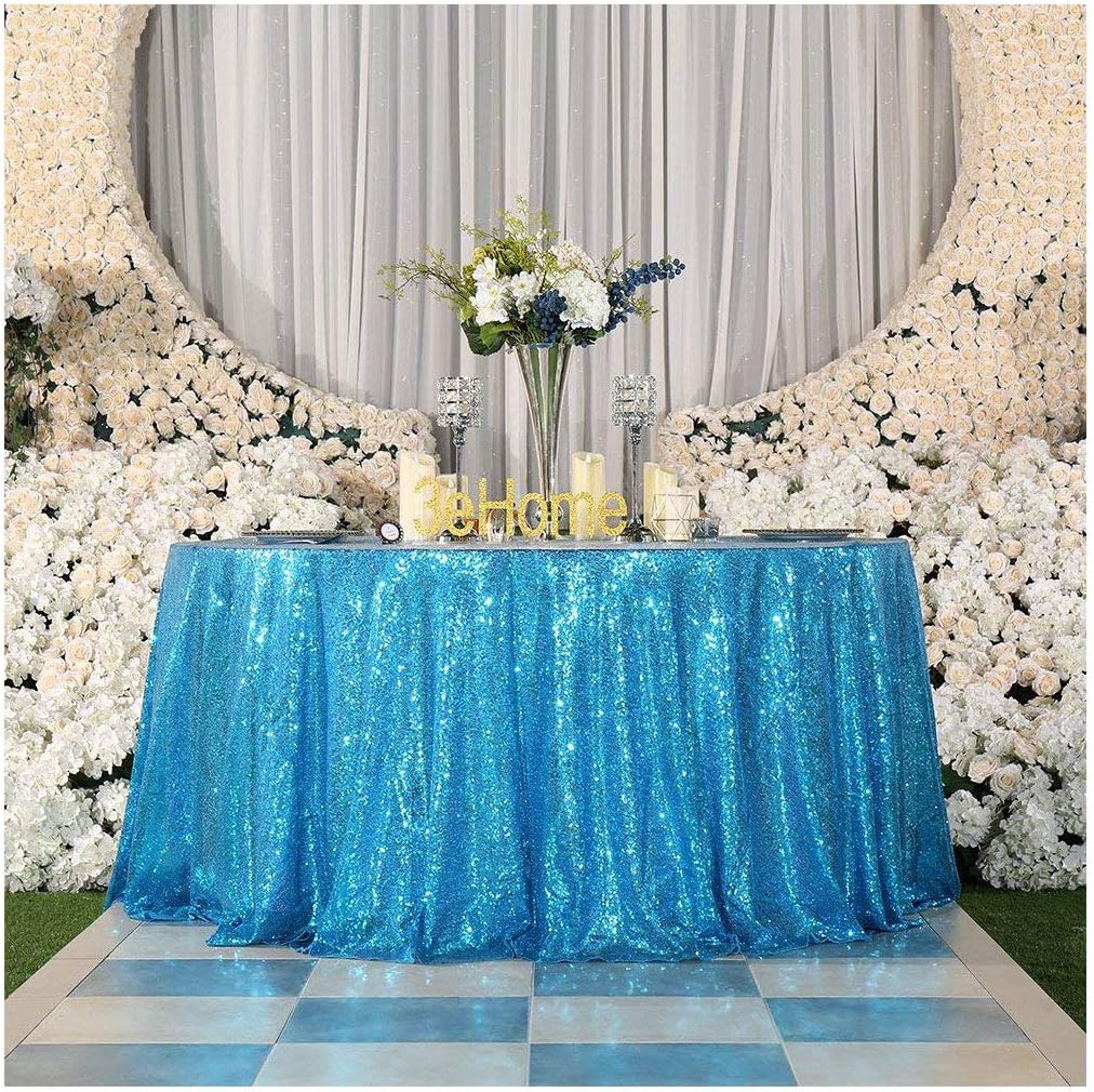 Best round teal table cloth