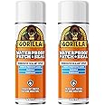 Gorilla Waterproof Patch & Seal Rubberized Sealant Spray, White, 14 Ounce (Pack of 2) - Seals Out Water, Air, and Moisture