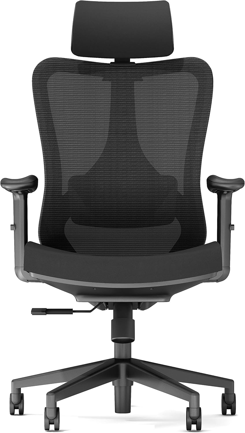 Ergonomic Office Chair Big And Tall High Back - PC Gaming Computer Desk Chair Wheel For Adults Kids Teens - Swivel Adjustable Executive Home Mesh Rolling Comfortable Task Arm Work Chair Lumbar Support: Kitchen & Dining