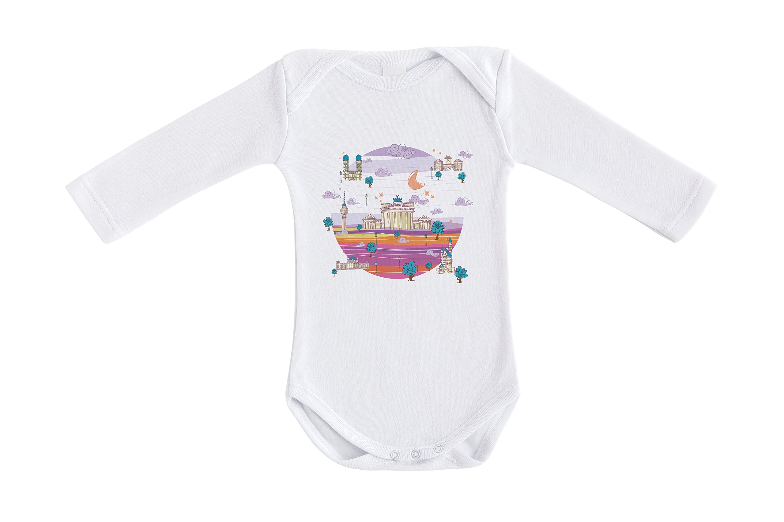 Eiffel Baby Germany – Body Long Sleeve, 12 Months, Mauve/Orange