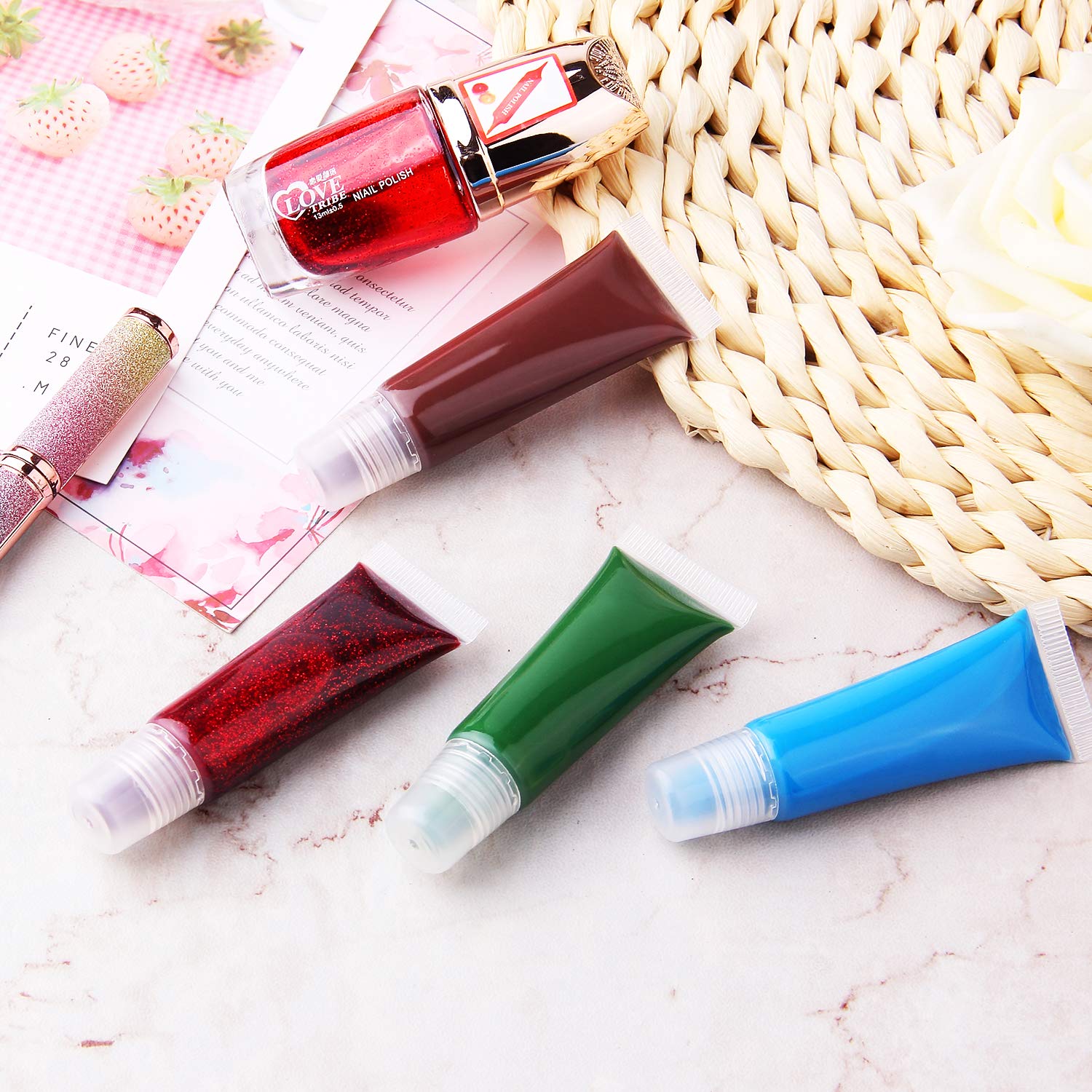 40Pcs 10ml Empty Tubes Lip empty lip gloss containers for Lip Gloss Balm Cosmetic by HRLORKC : Beauty
