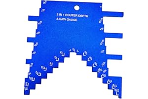Lyshujli 2 in 1 Step Depth Gauge for Router and Table Saw, Table Saw Depth Gauge,Table Saw Blade Height Gauge