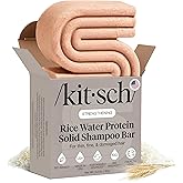 Kitsch Rice Water Shampoo Bar for Hair Growth – Strengthening Hair Shampoo for Men and Women – Reduce Breakage, Boosts Shine – Paraben, Silicone & Sulfate-Free, Vegan Hair Care - 3.2 oz