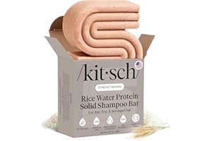 Kitsch Rice Water Shampoo Bar for Hair Growth – Strengthening Hair Shampoo for Men and Women – Reduce Breakage, Boosts Shine – Paraben, Silicone & Sulfate-Free, Vegan Hair Care - 3.2 oz