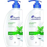 Head &amp; Shoulders Anti Dandruff Shampoo, 2 Pack, Cool Menthol Scent Refreshes and Cleanses Scalp, Daily Use For all Hair Types, 22 oz Pump Bottles