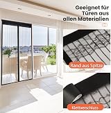 DIKER Magnetic Fly Screen Door 80 x 200cm Door Mesh Insect Protection Black view 5