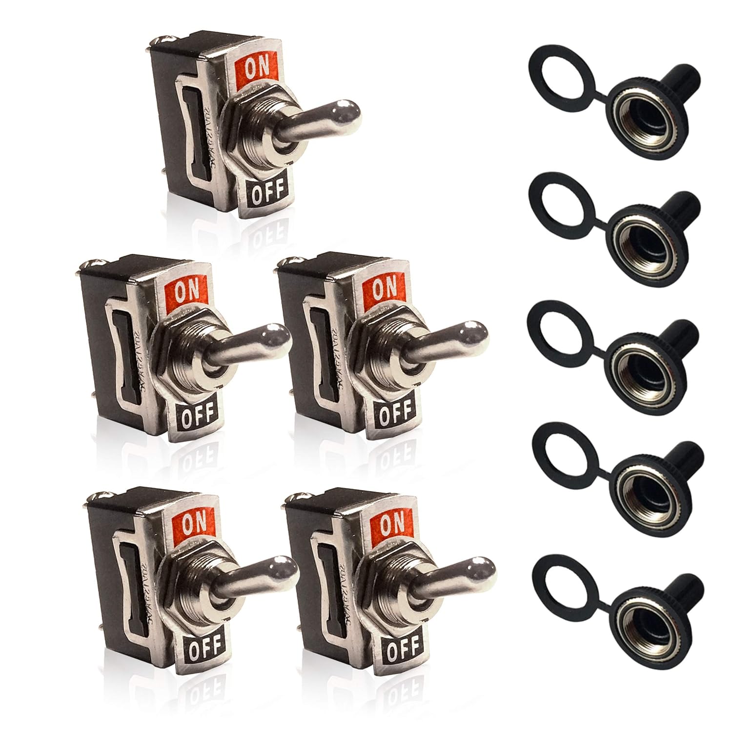 MGI SpeedWare Metal Toggle Switches with Waterproof Rubber Boot Covers