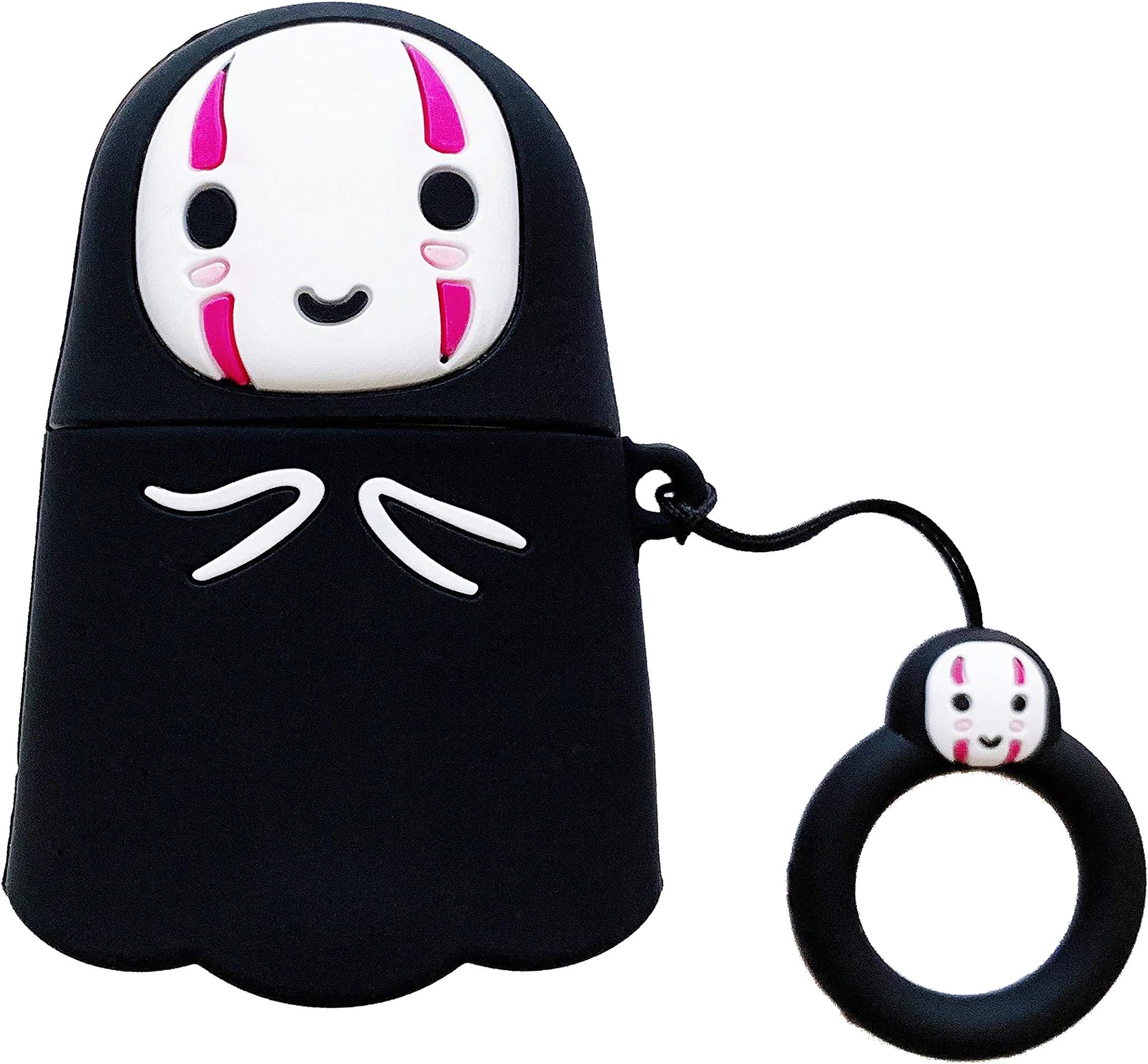 AirPods Case, TopFunny AirPods Case Cover Accessories 3D Cute Cartoon Ring Buckle Holder Silicone Shockproof Portable Protective Skin Compatible with Apple AirPods Charging Case No Face