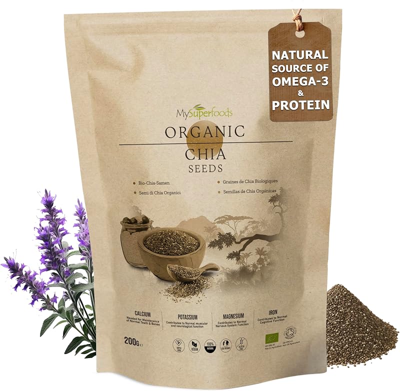 MySuperfoods Organic Chia Seeds 200g Omega-3 Protein