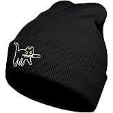 Funny Cat Beanies, Cute Gothic Cool Cat Knit Hat for Men and Women