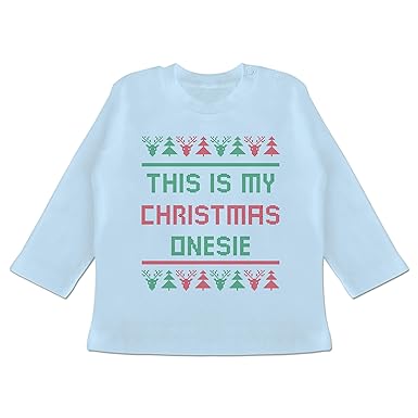 Strampler Motive - This is My Christmas Onesie - Baby T-Shirt Langarm