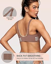 OEAK Womens Deep V Bras Wireless Comfortable Bra