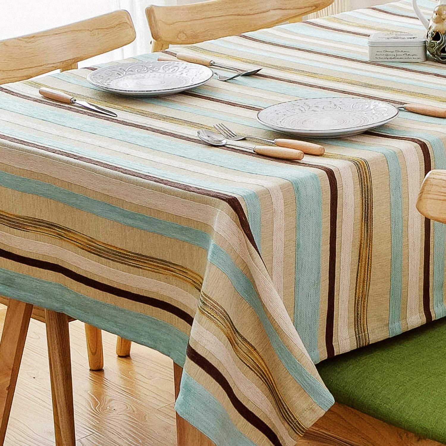 FeiFei156 Square Computer Table Cloth Cotton Linen Small Fresh Table Cloth Tea Table Rectangle 60 x 120cm Sunny Summer Tablecloths