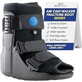 Brace Direct Short Air CAM Walker Boot for Ankle Sprains &amp; Foot Injury | Medical Fracture Boot &amp; Walking Support for Broken Foot, Toe &amp; Post Op Recovery, Cast Alternative, Left or Right (M)